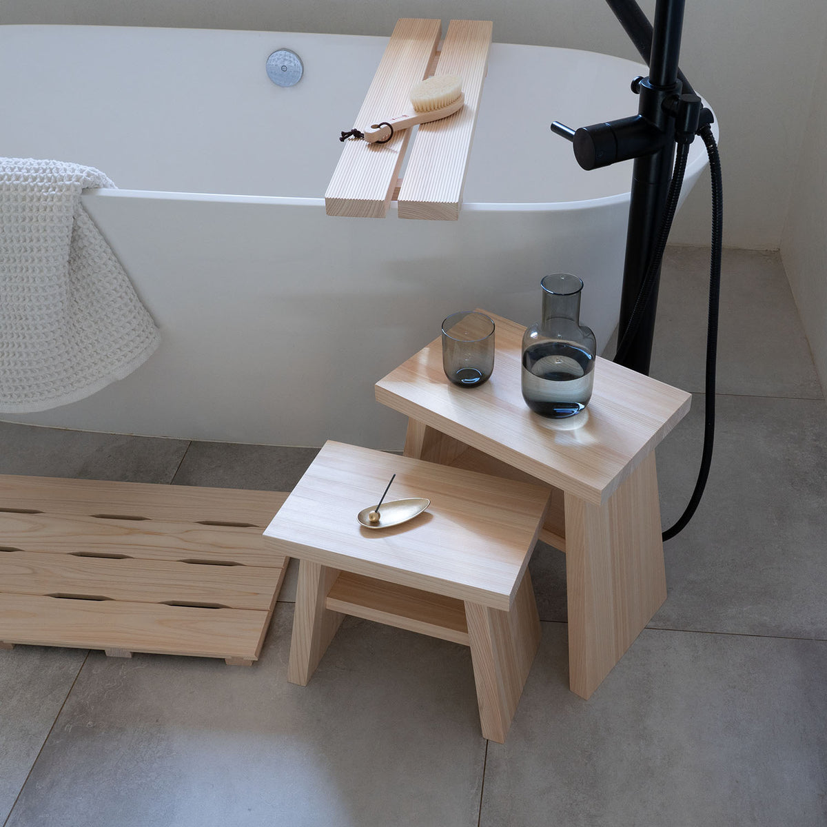 Hinoki Bath Stool - Torii Classic