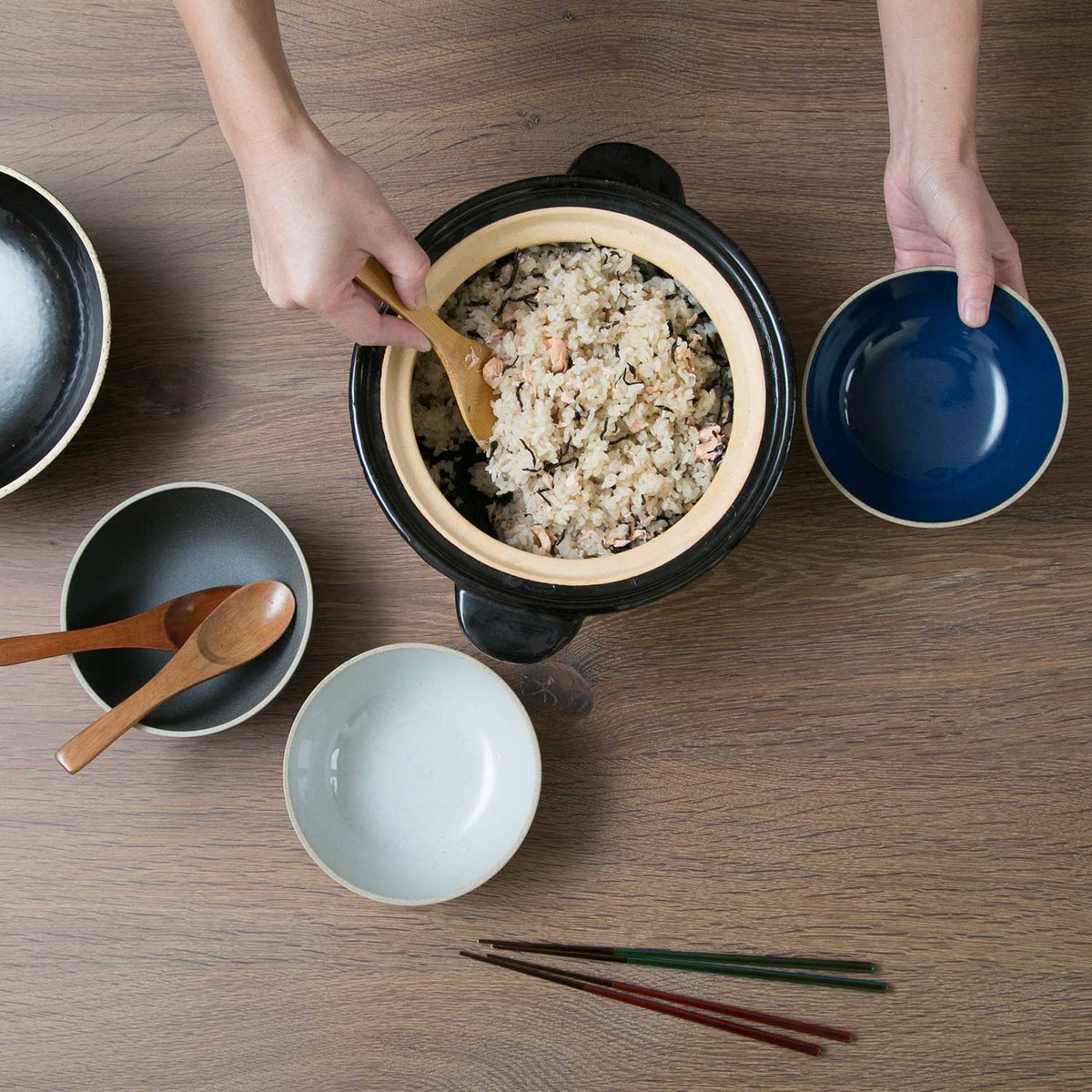 Donabe Kamadosan-Rice Cooker-Nagatani-en-Small (1 Rice Cup)-JINEN