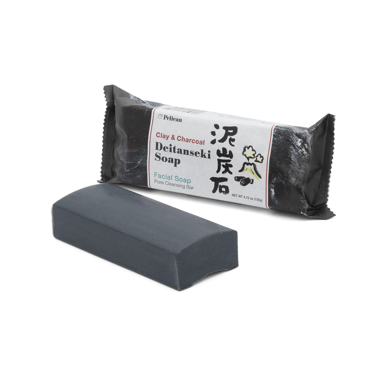 Deitanseki Soap - Clay and Charcoal Facial Cleansing Bar