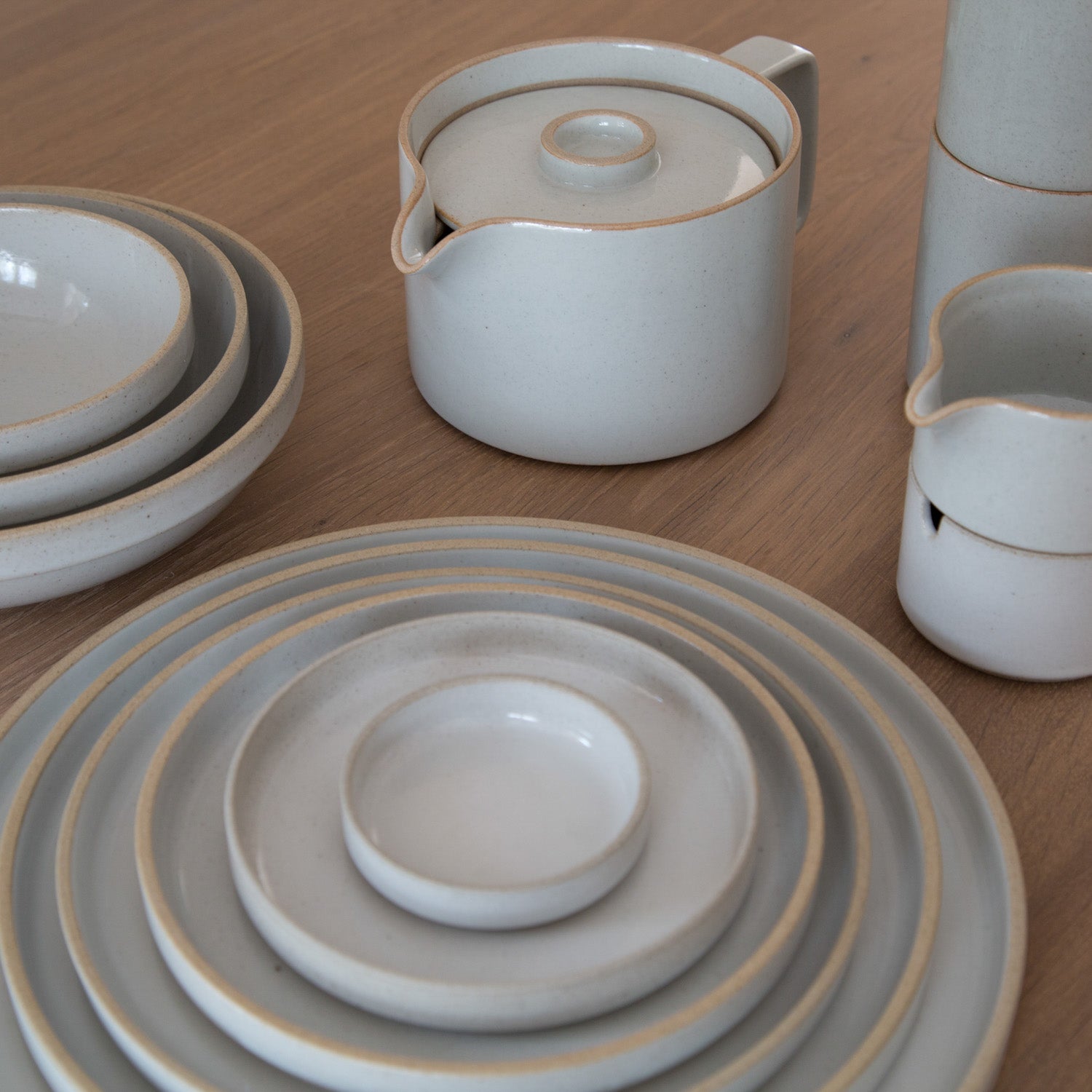 Plate, Gloss Gray-Plate-Hasami Porcelain-3.25