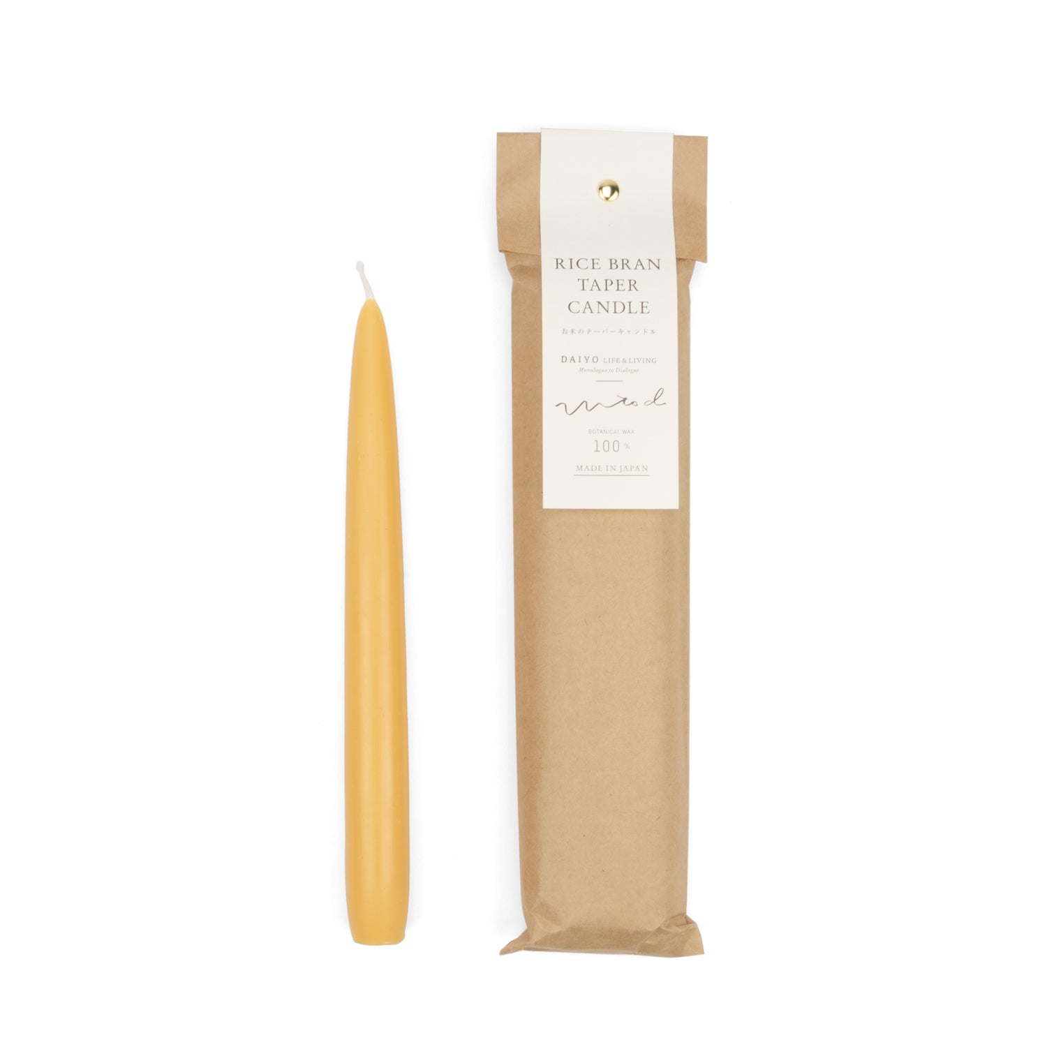 Rice Bran Taper Candles