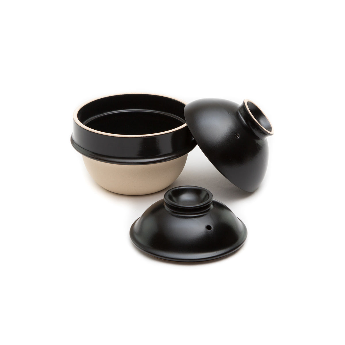 Kamacco - Rice Cooker-Rice Cooker-Tsukamoto Pottery-Black-JINEN